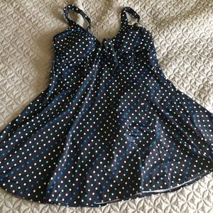 Polka dot swim dress